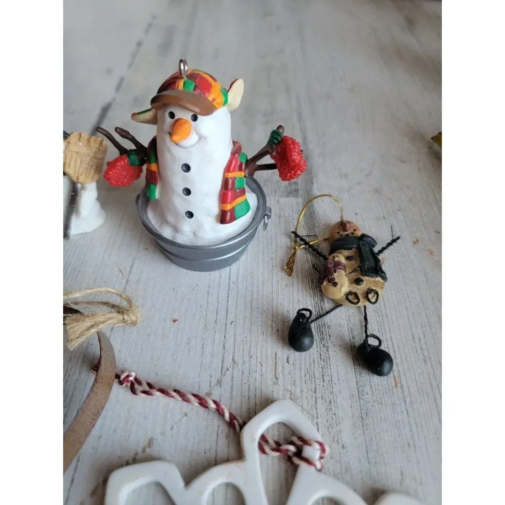 Snowflake snowman heart Arctic‎ bucket variety ornament Xmas